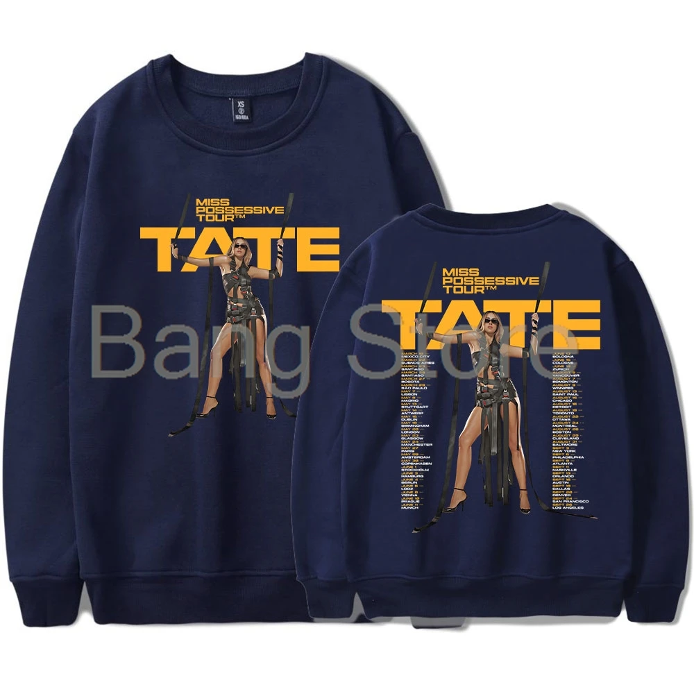 Tate Mcrae Miss Possessive Tour Felpe con o-collo Donna Uomo Manica lunga Moda Pullover Abbigliamento unisex