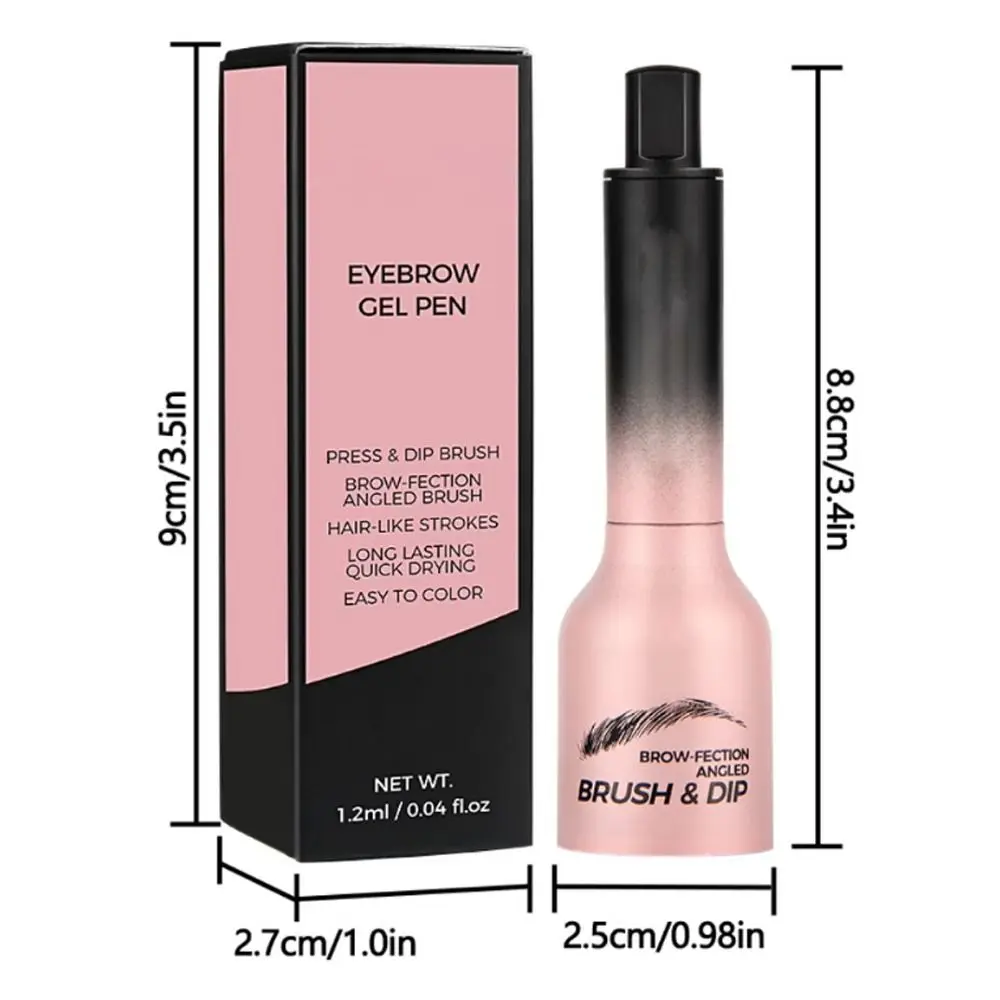 Waterproof Eyebrow Pencil Hair-Like Strokes Angled Brush Angled Eye Brow Brush Quick Drying Multifunctional Usage