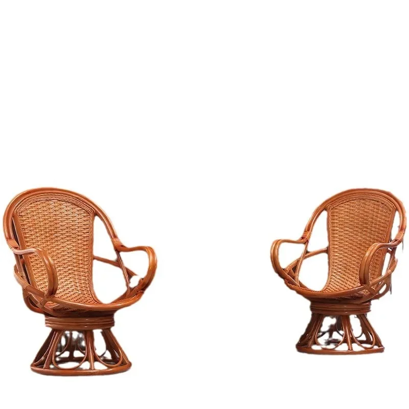 

Natural rattan chair, back rattan weaving, tables and chairs, balcony, single person
