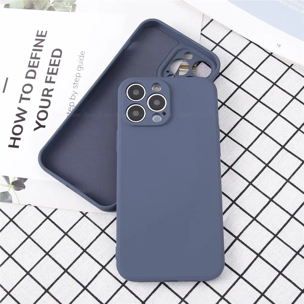 Liquid Silicone Solid Phone Case Soft TPU Full Protective Cover For Huawei Mate 50 40 30 20 X P60 P50 P40 P30 P20 Pro Lite Plus