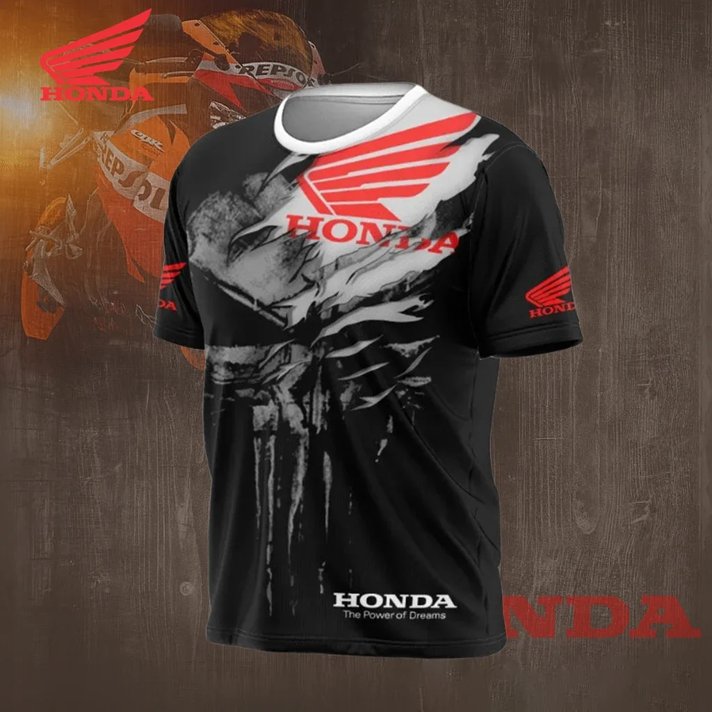 

Honda Men Motorcycle Tee Shirt Oversized Riding Jersey Breathable Quick Dry Mesh Summer City Cycling Motorcycling Apparel