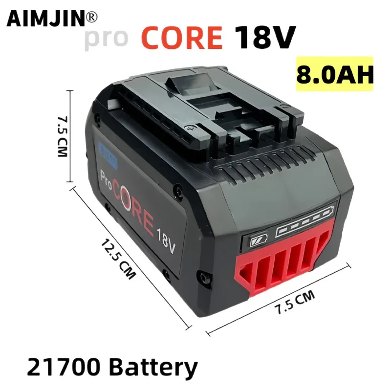 

Rechargeable Battery for Bosch, Portable Power Tool,18V, 8000 mAh, 10000 mAh, 12000mAh, 21700, 10 Sections