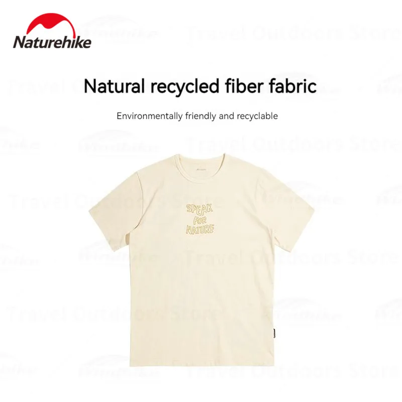 Naturehike Men's Simple Short T-Shirt Short Spring Summer Casual Ventilate Cotton T-Shirt Embroidered Pattern Relaxed Clothes