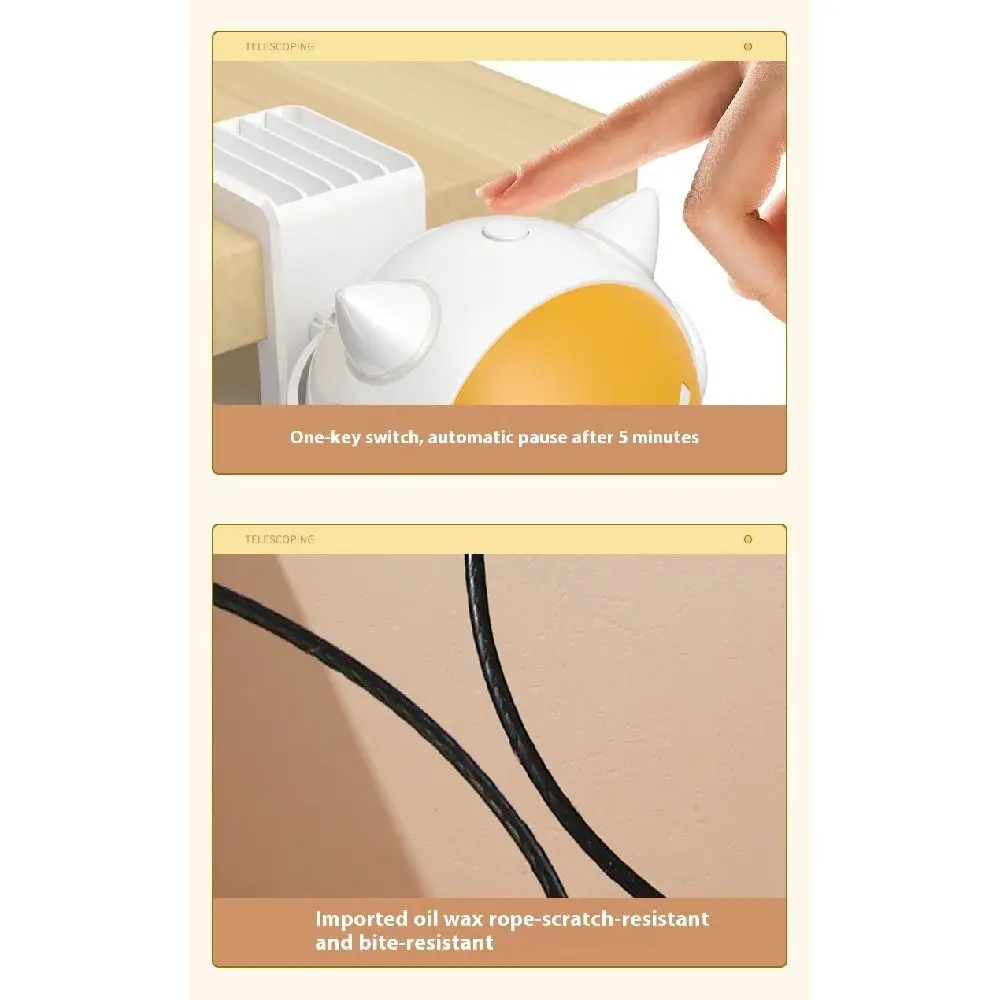 

Creative Electric Hang Ball Kitten Toy Smart Rotating Kitten Teasing Toy Bite Resistan Retractable Interactive Cat Ball Toys