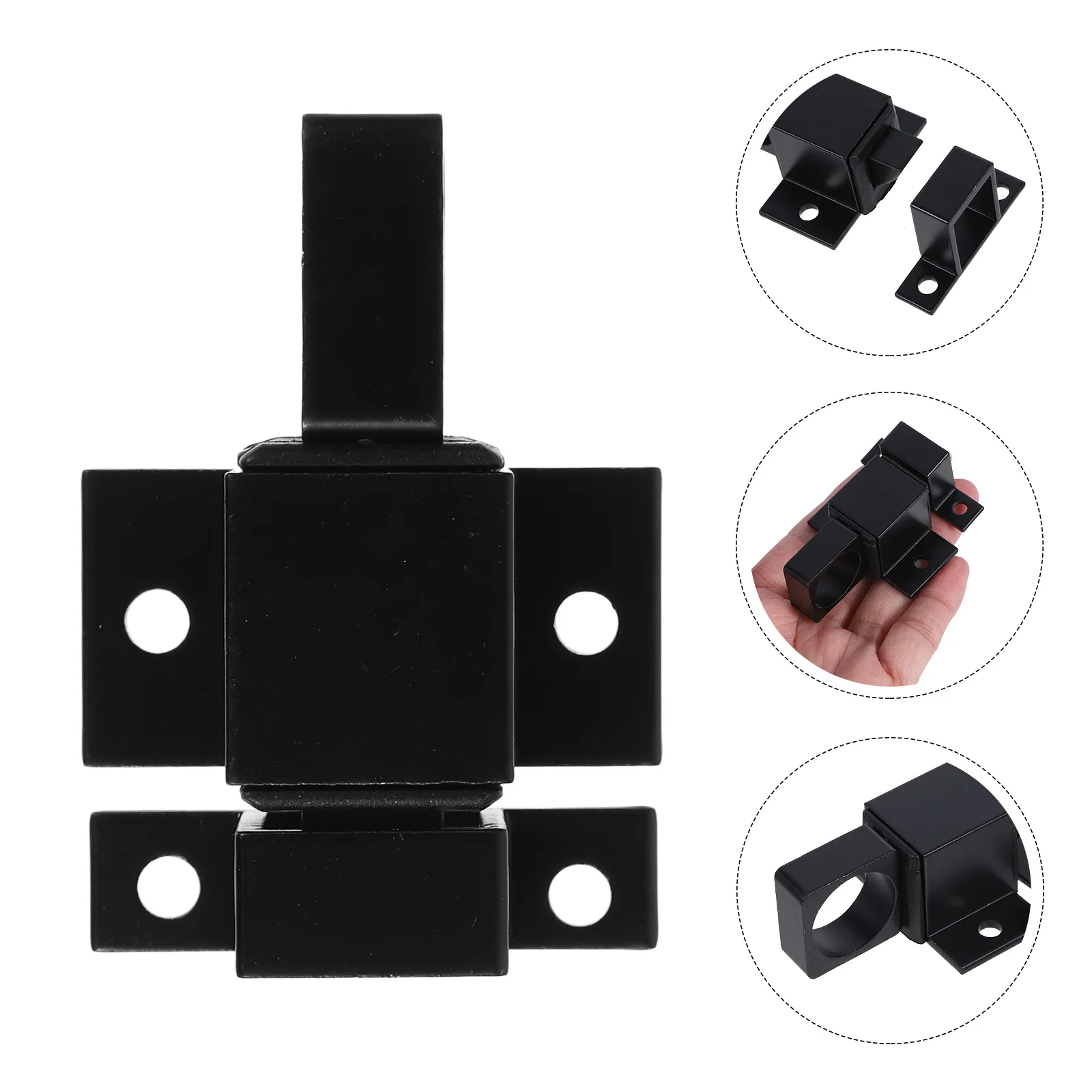 

2pcs Spring Loaded Self Closing Door Window Cabinet Drawer Security Hardware Automatic Lock Slide Bolt Replacement For Home