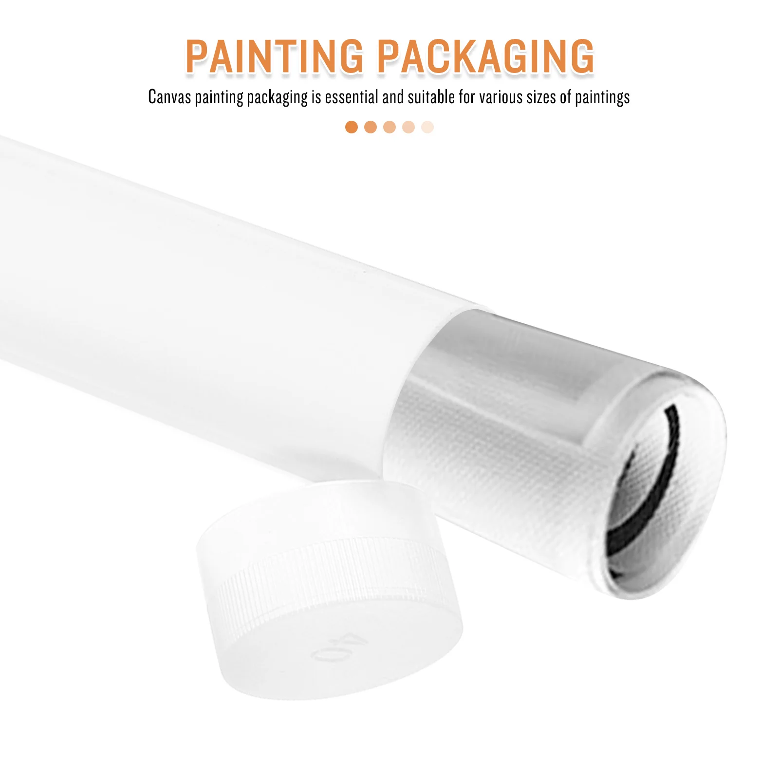 2pcs Poster Tube Round Pvc Storage Tubes For Artwork Paintings Drawings Documents Mailing Carrying Reusable Durable Protection