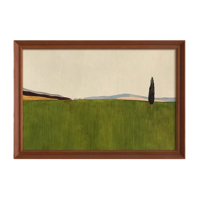 

Modern French retro living room solid wood decorative painting Nordic middle and ancient style restaurant entrance cabinet