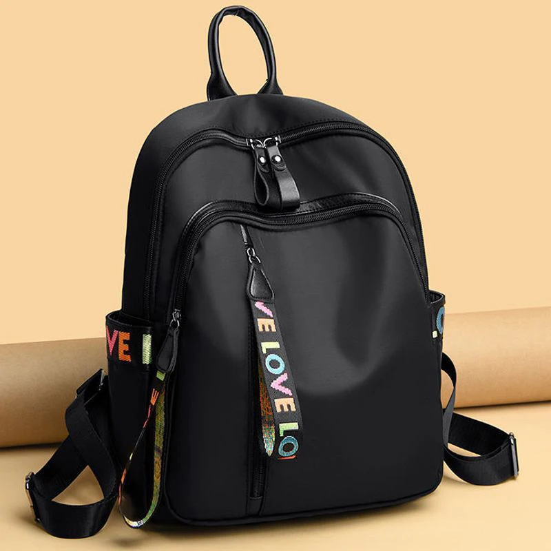 Simple Pu Black Large Capacity Backpacks Women Travel Bag Solid Harajuku Student Schoolbag Backpack Unisex Bags High Street