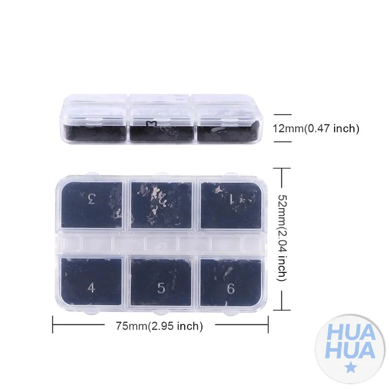 6 شبكات سوداء على شكل قلب فراشة ستار مسمار بريق ديكور مختلط رقائق مانيكير pailletes مذهل الترتر لتقوم بها بنفسك مسمار مانيكير