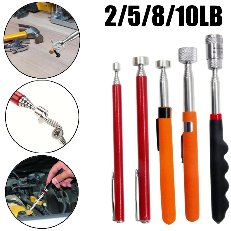 Telescopic Magnetic Pen Portable Metalworking Handy Tool Magnet Capacity for Picking Up Nut Bolt Adjustable Pickup Rod Stick