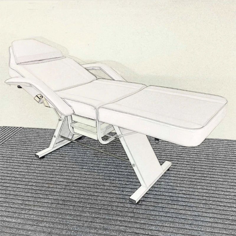 

Reinforced Base Spa Salon Eyelash Folding Beauty Treatment Massage Bed Multifunctional Hairdressing