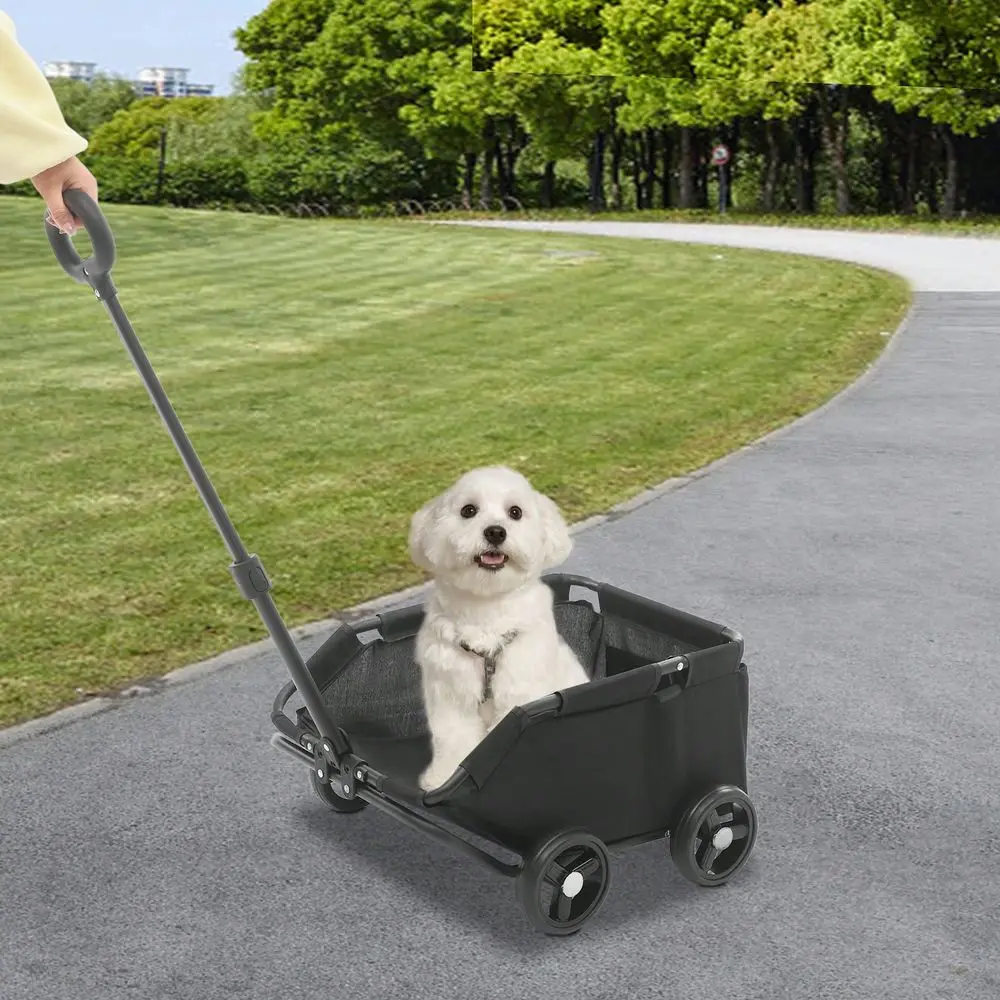 Stroller 4 Wheels, Folding Dog Cart, Small Practical Shopping Cart, Pet Outing Cart, Grocery Cart, Pet Stroller For Travelling