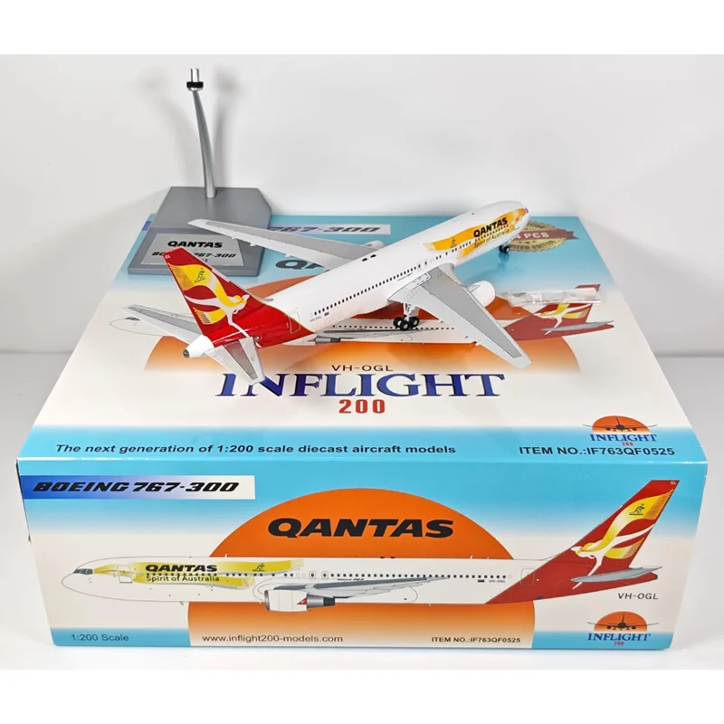 Inflight Diecast 1/200 مقياس Qantas B767-300 VH-OGL سبيكة نموذج طائرة تحصيل العنصر الزخرفية