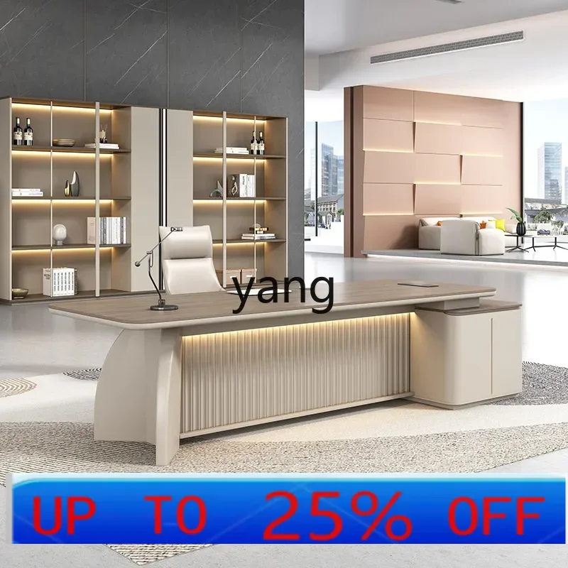 

Комплект офисной мебели LMM: стол и стул для руководителя, простой современный дизайн, легкий люкс, элегантная отделка, рабочее место менеджера