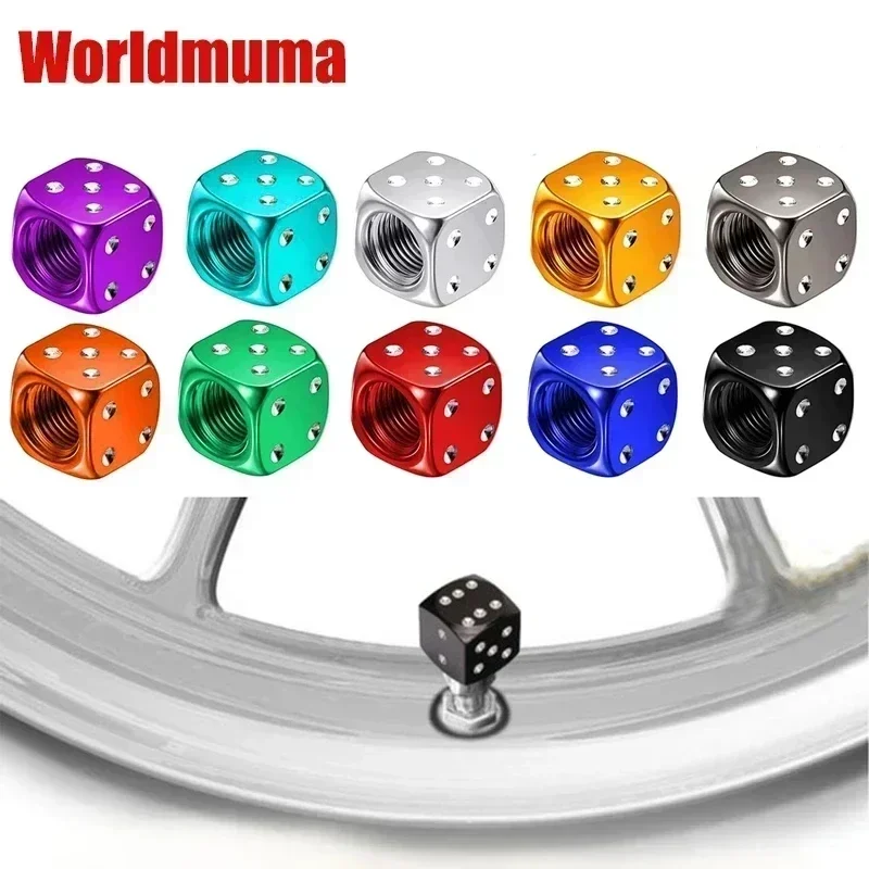 Car Tire Valve Stem Cap Dice Tyre Wheel Stem Cap Aluminum Alloy Air Valve Dust Cover for Truck Motocycle Bike view 5