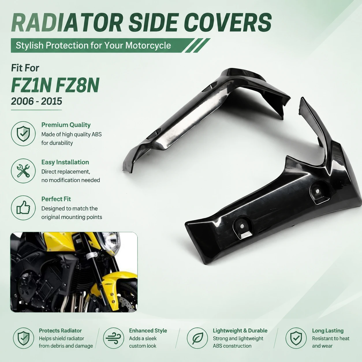 Fit For Yamaha FZ1N FZ8N 2006 - 2015 Motorcycle Accessories Radiator Cover Side Panel FZ1 N