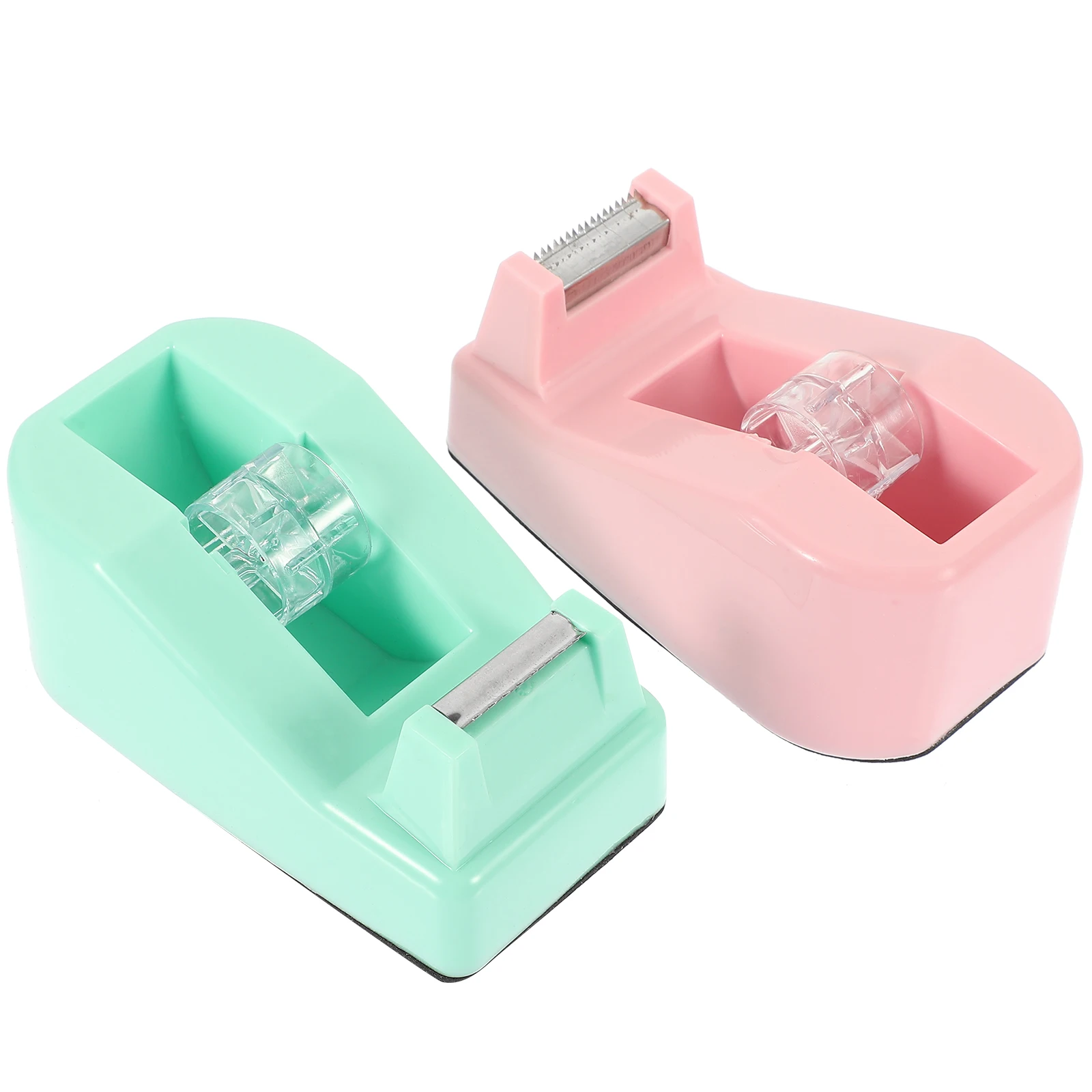2 Pcs Tape Dispenser Small Slicer Convenient Sticker Holder for Desk Kids Office Use Practical