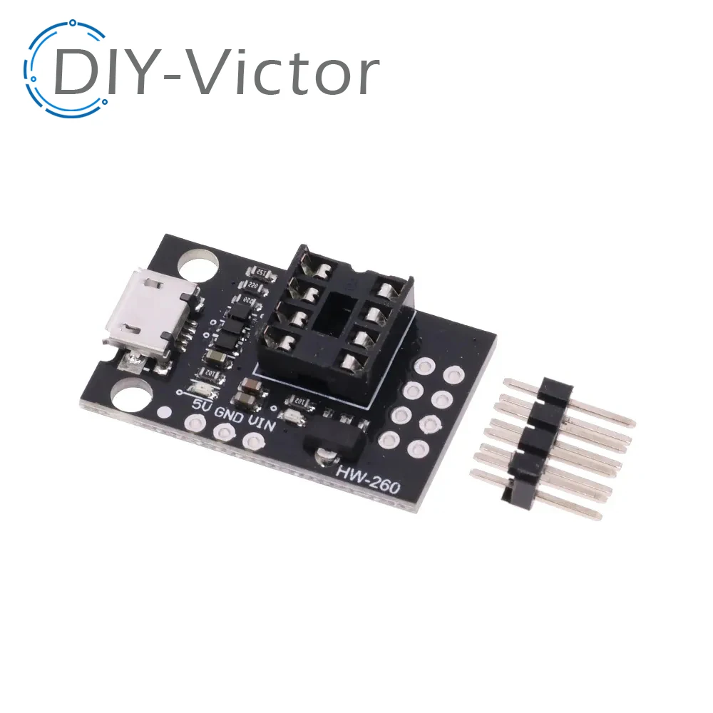 ATtiny13A / ATtiny25 / ATtiny45 / ATtiny85 Pluggable ATTINY Development Programming Bare Board