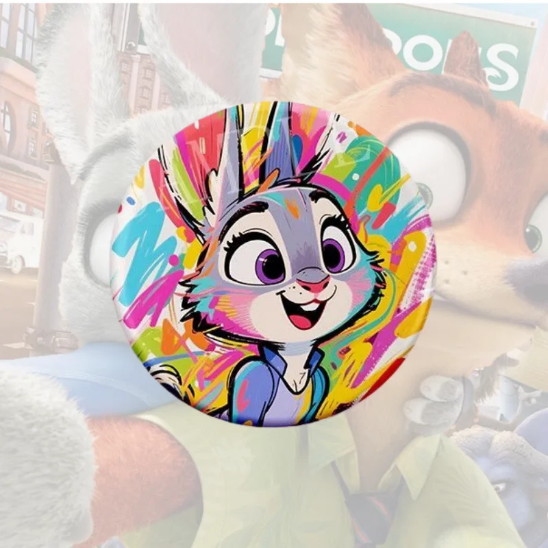 جديد ديزني Zootopia جودي نيك الرسوم المتحركة الثانوية المحيطة الكرتون الكتابة على الجدران سلسلة شارة الإبداعية لطيف 58 مللي متر بروش سميك هدية