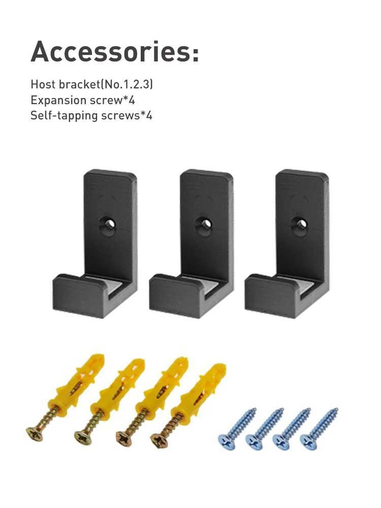 DATA FROG 3-teilige Wandhalterung Aufbewahrungsständer für PS4 PS4 Slim PS4 Pro Spielkonsole Platzsparendes Gaming-Zubehör – Detail 8