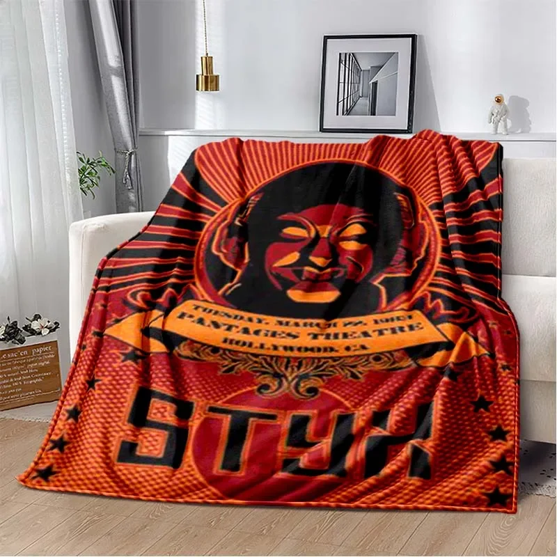 

Styx Band Logo Blanket, Lightweight Warm Insulation Sofa Bed Office Car Knee Pads Blankets,Decke,couverture,stragulum