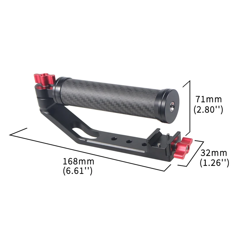 FEICHAO ألياف الكربون حبال مقبض طوي قبضة اليد تمديد قوس ل DJI Ronin RS2 RS3 RS3PRO RS3mini RS4/4PRO RS4mini