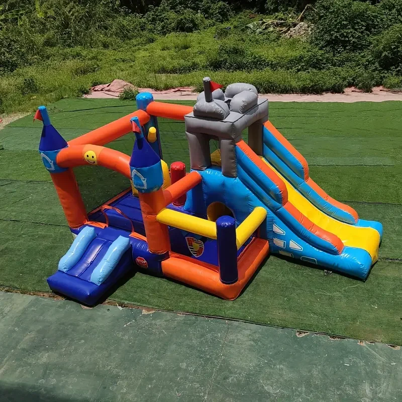 Commerciële 16ft Opblaasbare Bounce Huis Pvc Springkasteel Glijbaan Buiten Tuin Achtertuin Springkussen Spel Met Blower Voor Kinderen