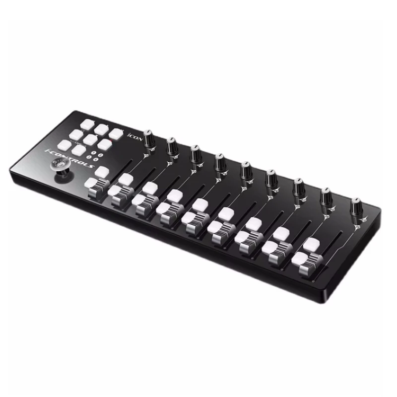 ICON-iControls USB وحدة تحكم ميدي ، عناصر تحكم متعددة مع 9 مخفية قابلة للتعديل ، 18 زر قابل للتعديل