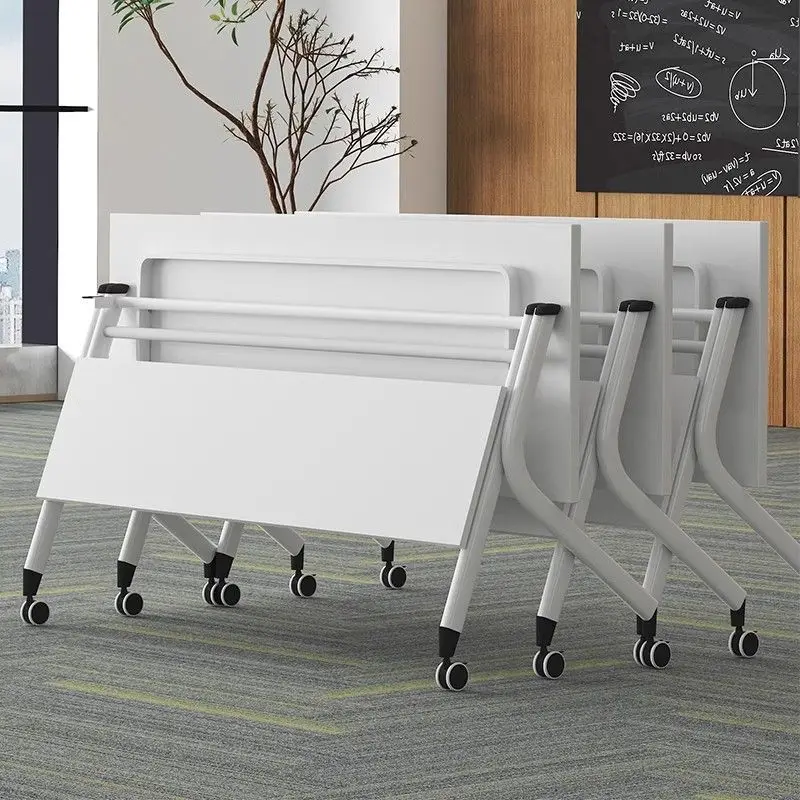 

Folding training table Double desk Multifunctional movable splicing Office tutoring class Long strip Conference table and chair