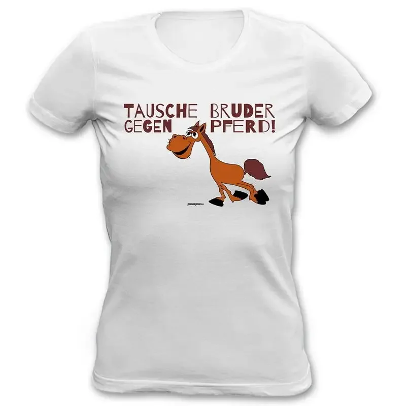 Girls T Shirt Brother vs Horse Funny Sayings Shirts 4 Girls T Shirt