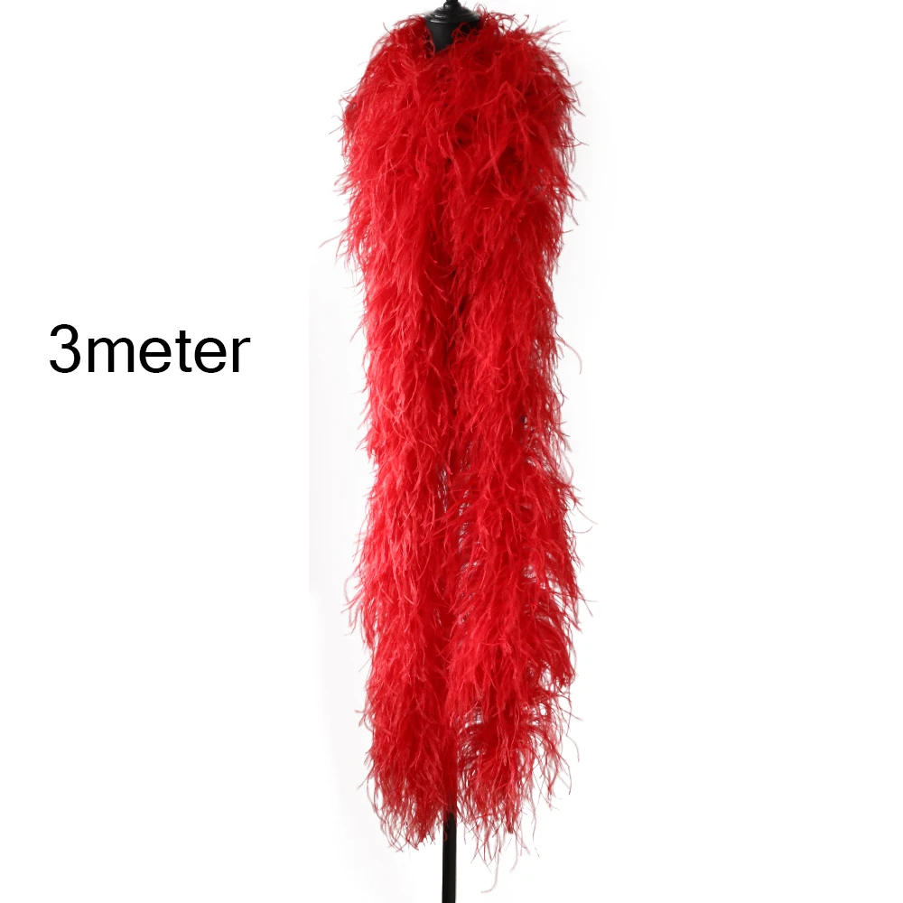 Custom 6-20 Ply Fluffy Natural Ostrich Feather Boa Shawl Wrap for Wedding Dress Stage Party Costume Decoration Accessories