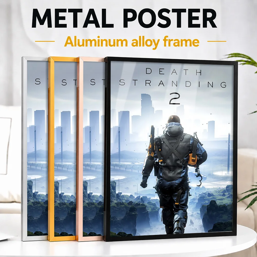 Death Stranding 2 Game Metal Poster With Aluminum Alloy Frame Customized Photographic Wall Art For Gaming Lounge, Gamer Gift