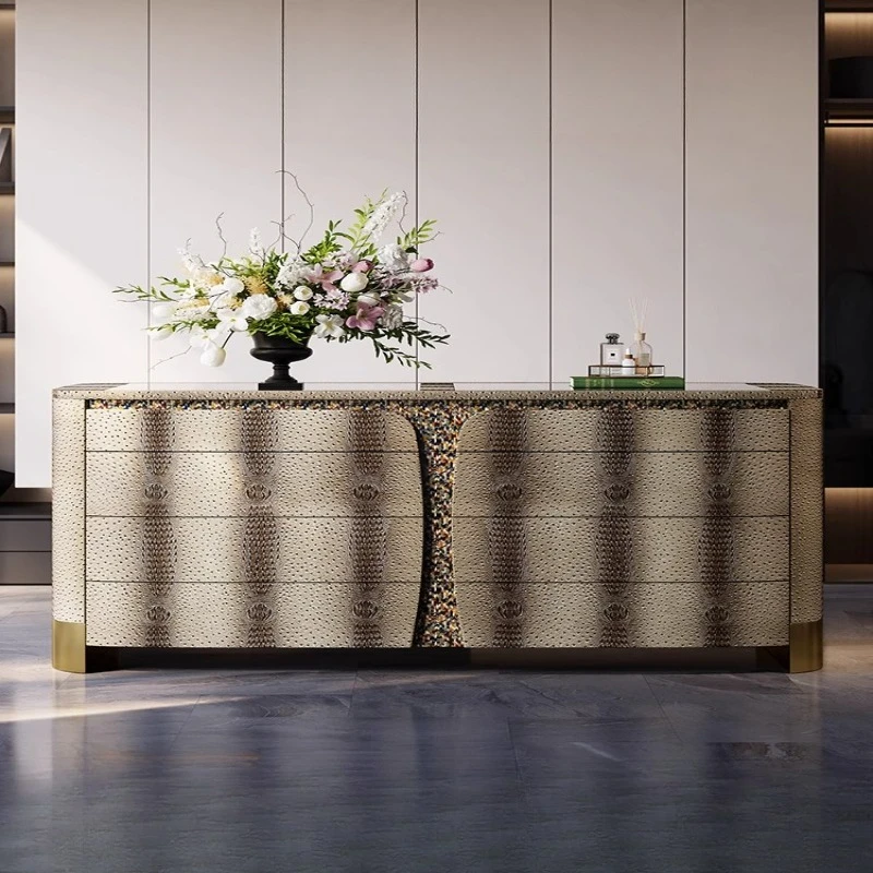 

High-end light luxury floor-to-ceiling jewelry cabinet, Italian-style high-end clothing drawer storage cabinet, chest cabi