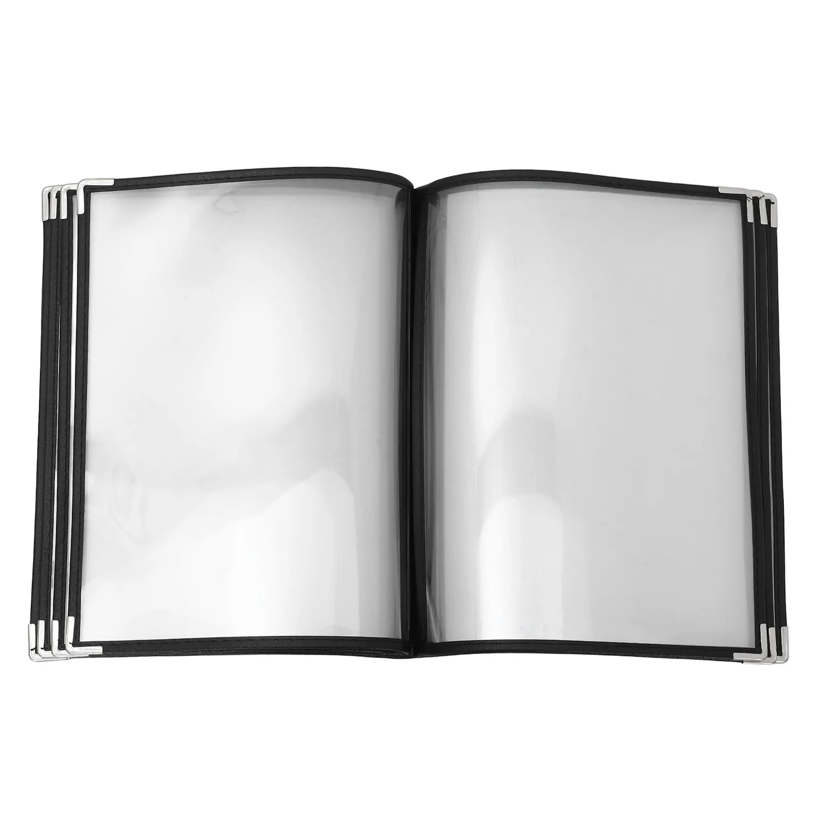 clear-pvc-menu-book-restaurant-menu-binder-multi-page-fits-a4-size-8-pages-16-views-replacement-file-protector-for-cafes-bars