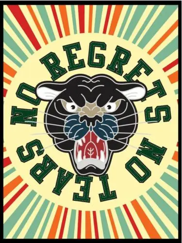 Metal plaque vintage retro style No Tears No Regrets Classic tin door sign sign