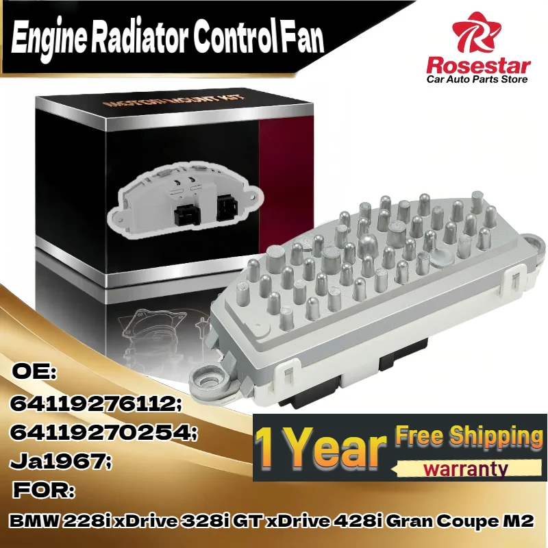 

Резистор двигателя вентилятора HVAC для BMW 228i xDrive 328i GT xDrive 428i Gran Coupe M2 64119270254 64119276112 RU818