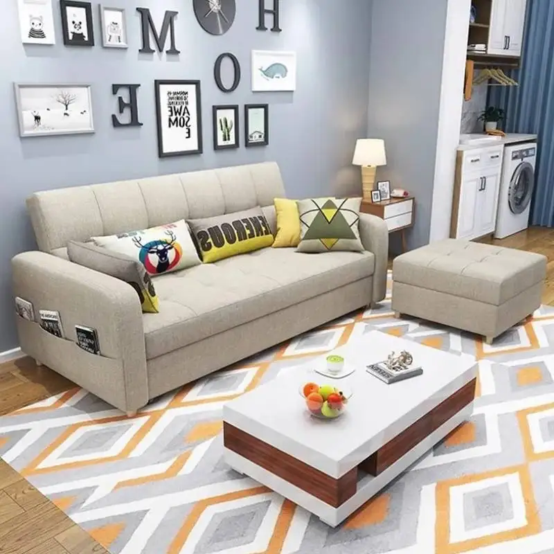 

Cozy Nordic Fancy Living Room Sofas Lounge Storage Modular Modern Sofas Folding European Divani Da Soggiorno Salon Furniture