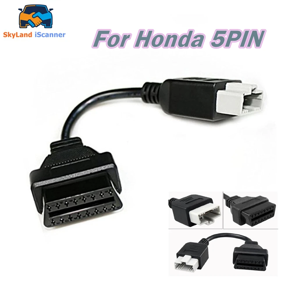 

Новейший OBD-адаптер 2026 года для Honda: 5-контактный OBD/OBD2 адаптер-кабель, диагностический кабель с разъемом OBD2 16-контактный, удлинительный кабель