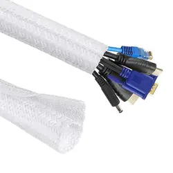 Expandable Cable Tidy Sleeve High Quality Cuttable Size PET Cable Organiser Self Closing Insulated Wrap