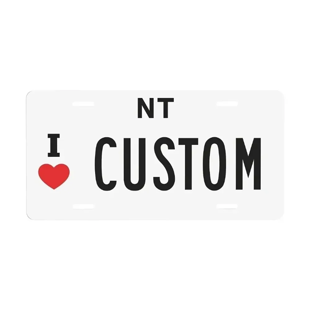 CIFbuy [2D Flat] Custom NT I Love Heart Metal Sign,Personalized Text Wall Decor (Only For Decoration)