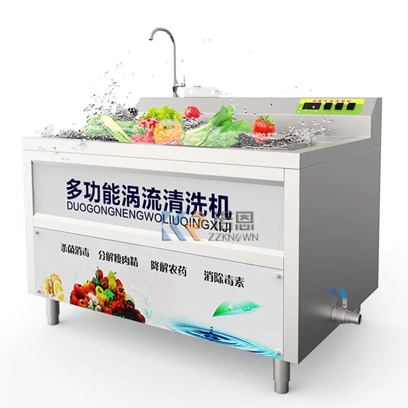 

Vortex Bubbles Fruit Vegetable Washer Washing Machine For Restaurant Potato Peeling Processing Machines