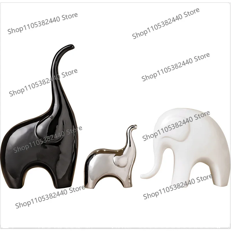 Elephant ornament light luxury high-end living room wine cabinet TV dining side cabinet chest office high-end niche decoration