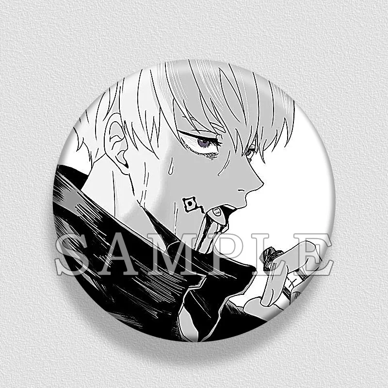 Jujutsu Kaisen Inumaki Toge Laser Badge Anime Peripheral Cute Cartoon Brooch Kawaii Collection Goods Itabag Decorate 58mm 75mm