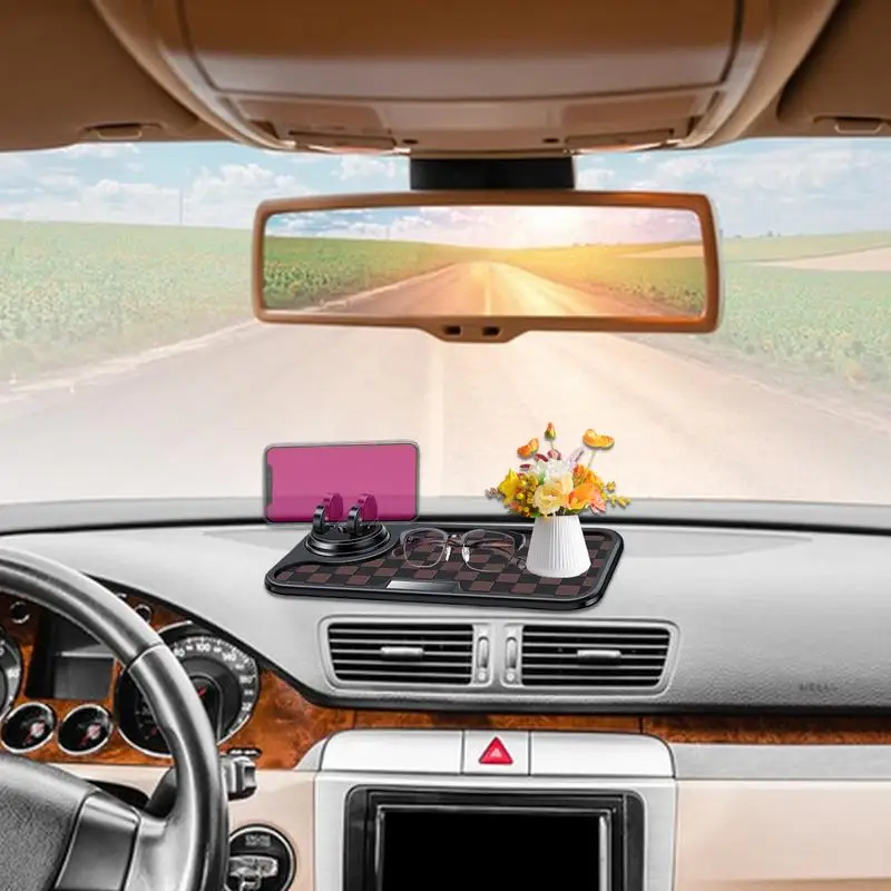 Dashboard Mat Dashboard Mat Non Slip Gripper Multifunctional Organizer Tray Holder For Gps Cell Mobile Trucks Windshield