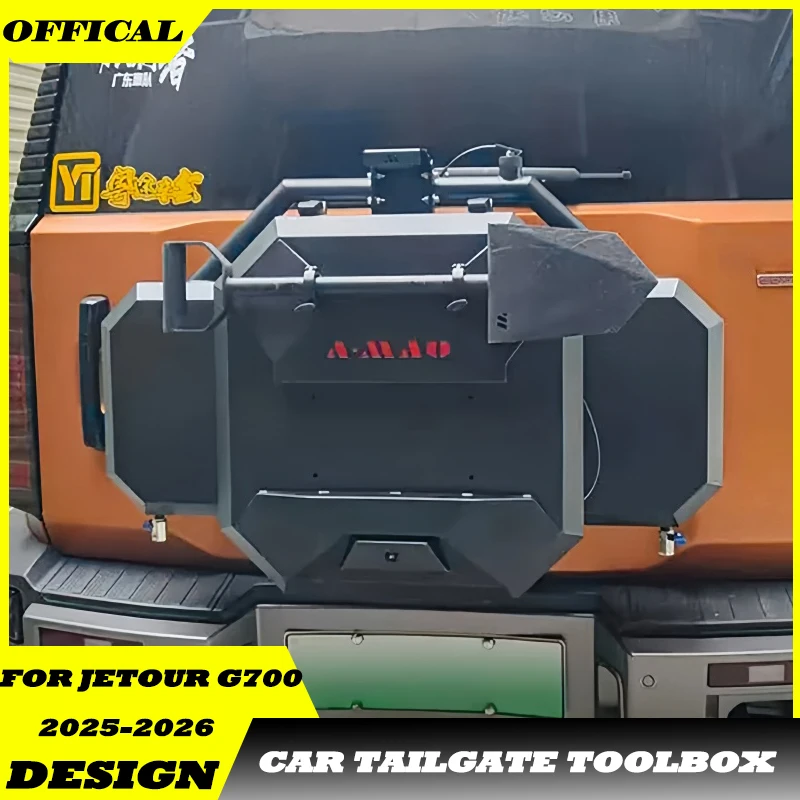 

Car Spare Tire Expansion Storage Box Stainless Steel Water Tank Fit for JETOUR G700 25- 26 Car Tailgate Toolbox Modified Parts