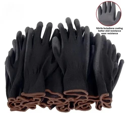 10/20 pairs of unmarked polyurethane gloves, safety work gloves, repair gloves, palm coated gloves, carpenter's repair supplies