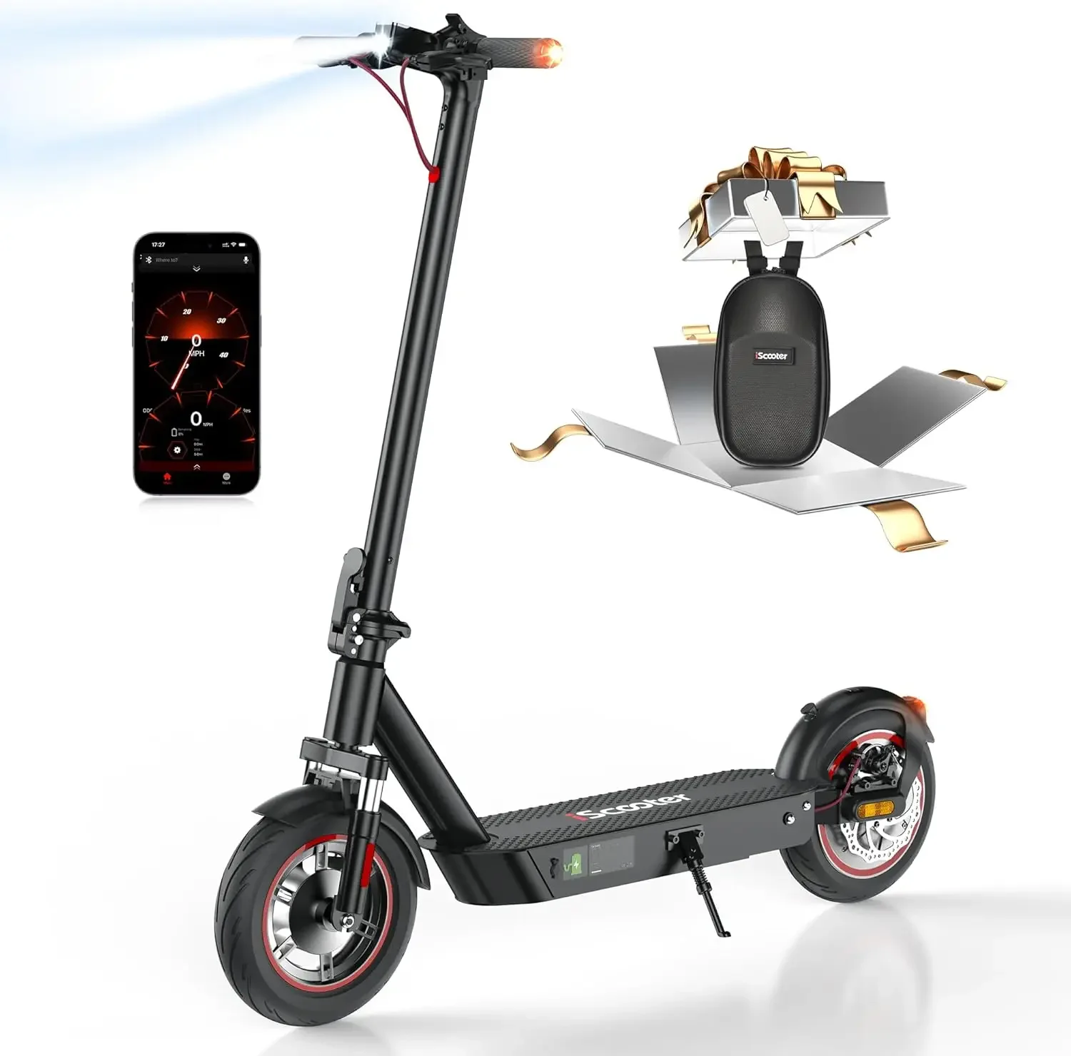 Electric Scooter Adults, 28/25 Mph Top Speed, 50/37/30 Miles Long Range, 800W/750W Motor E-Scooter, 10