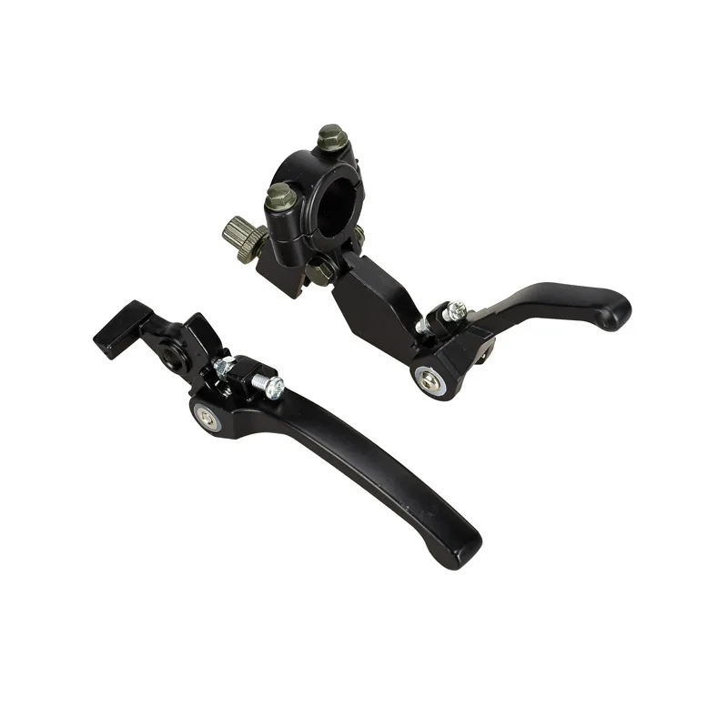 

2 пары аксессуаров для модификации руля внедорожных мотоциклов, квадроциклов, пляжных байков: тормозные и сцепные ручки, устойчивые к складыванию и падениям.