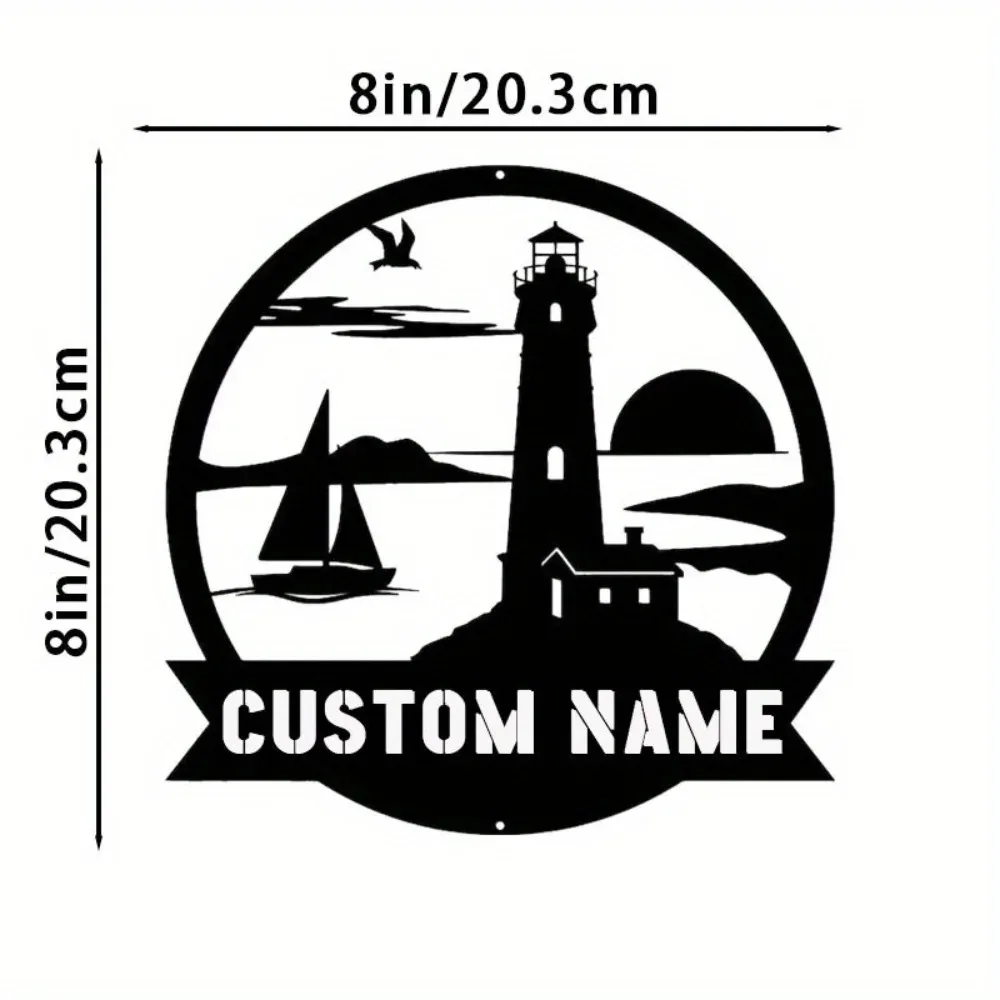 Elevate Your Beachside Decor with Charming Coastal Metal Signs,Custom House Numbers, Streets, Lighthouses,An Ideal Gift Concept