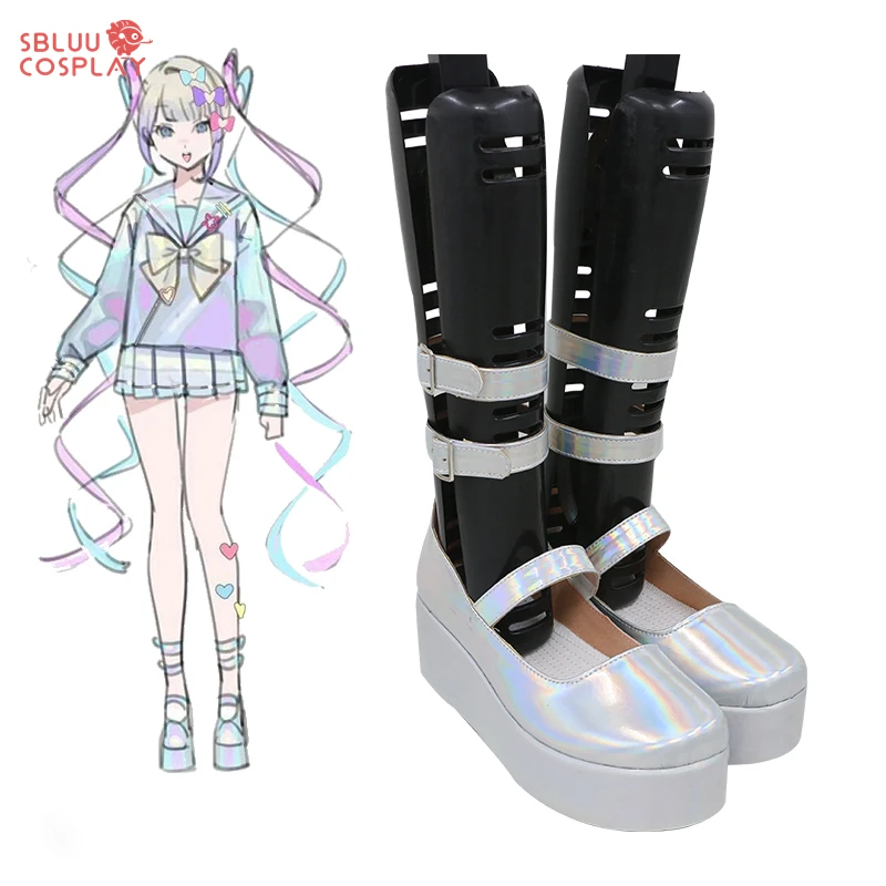 SBluuCosplay Needy Girl Overdose KAngel Cosplay Sapatos Para Mulheres Meninas Botas